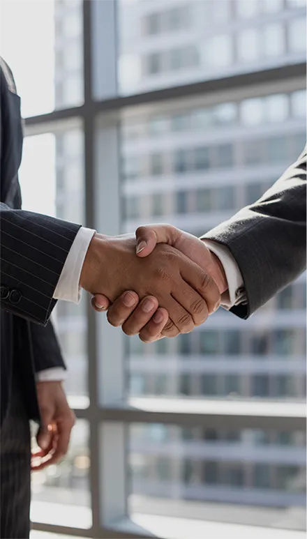 image of man shaking hand