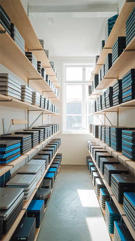 image of laptop stacks