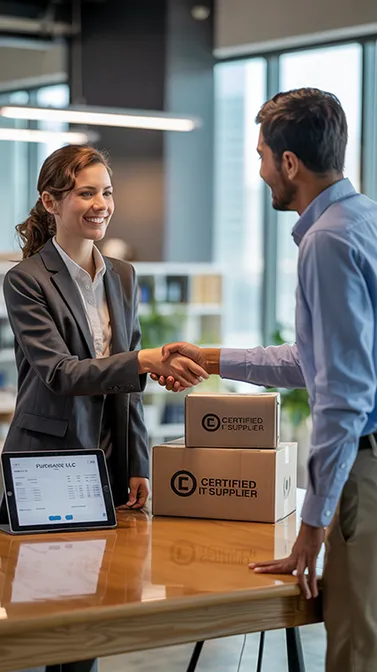 certified it supplier hand shacking image