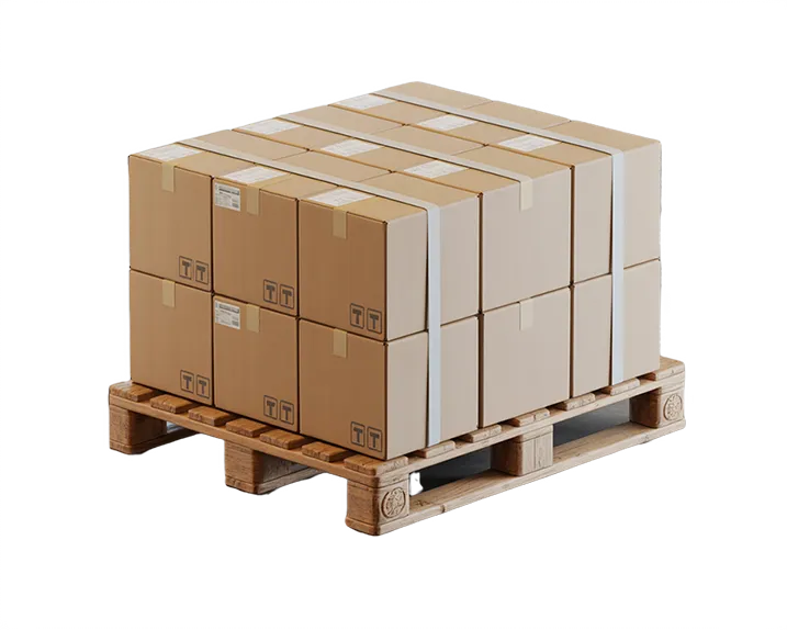 image of palletized shipment ready for delivery