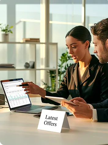 image of man watching latest stock offers