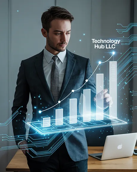 image of man checking analytics graph