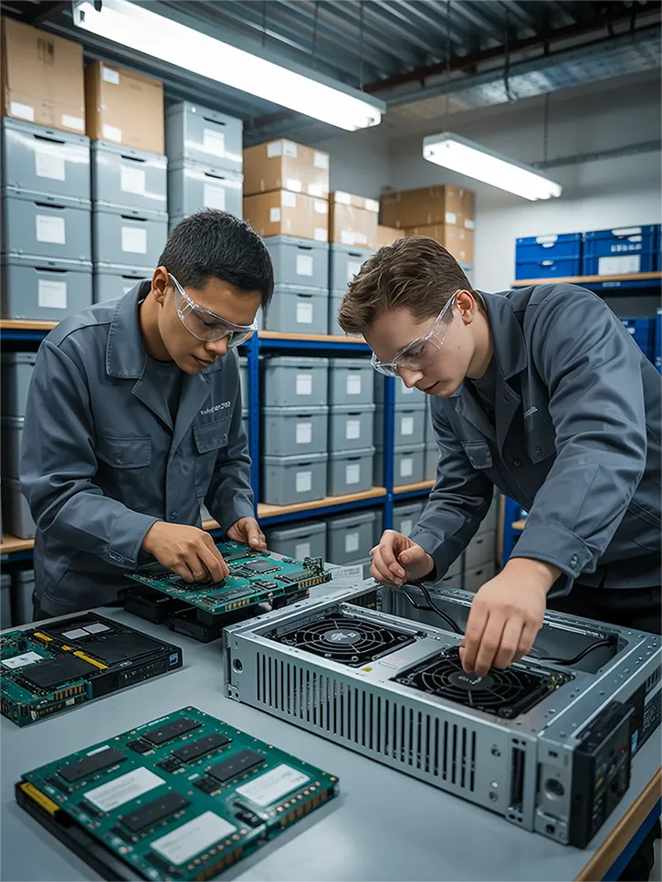 image of repairing server