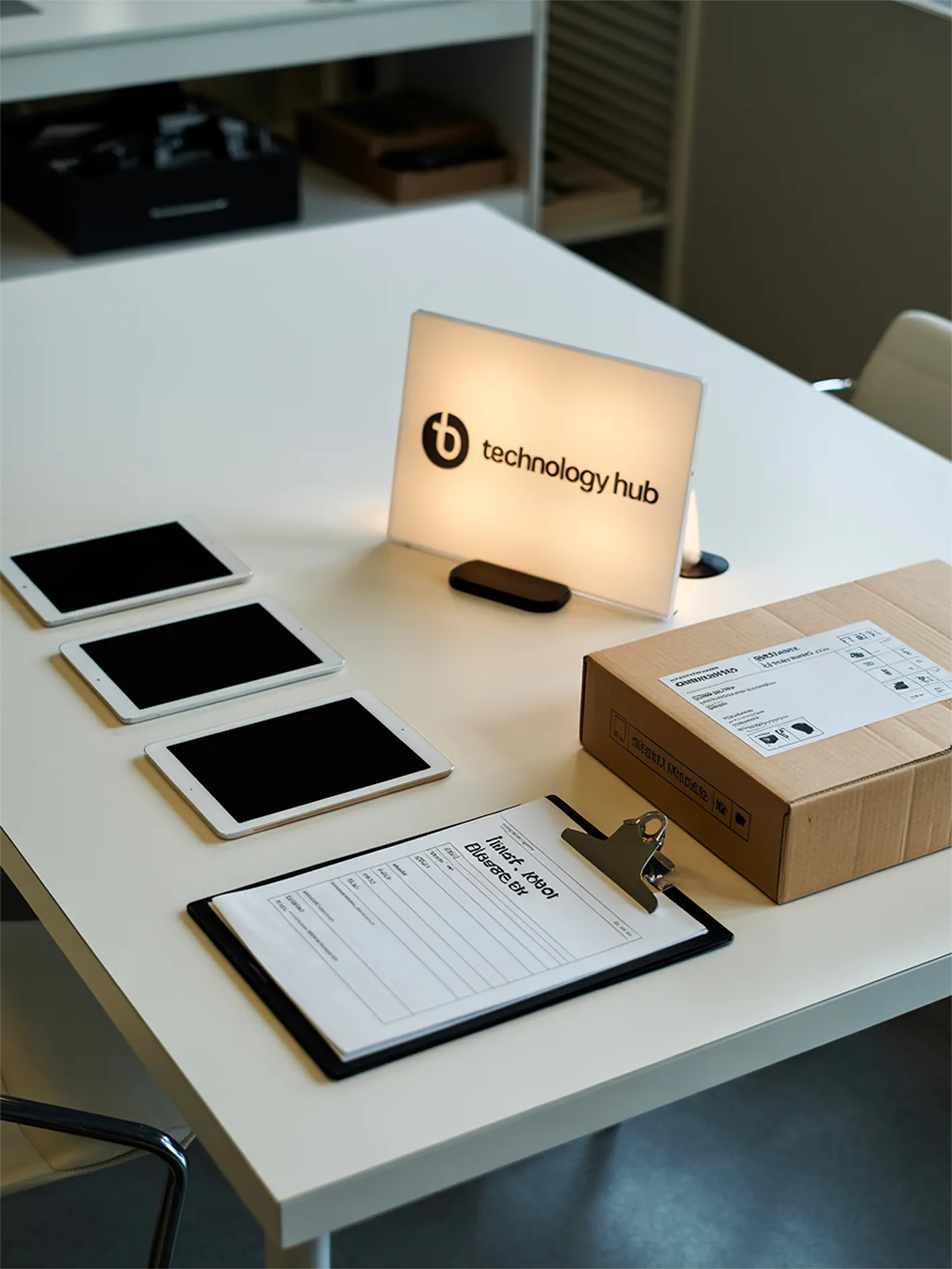 image of tablets with documents